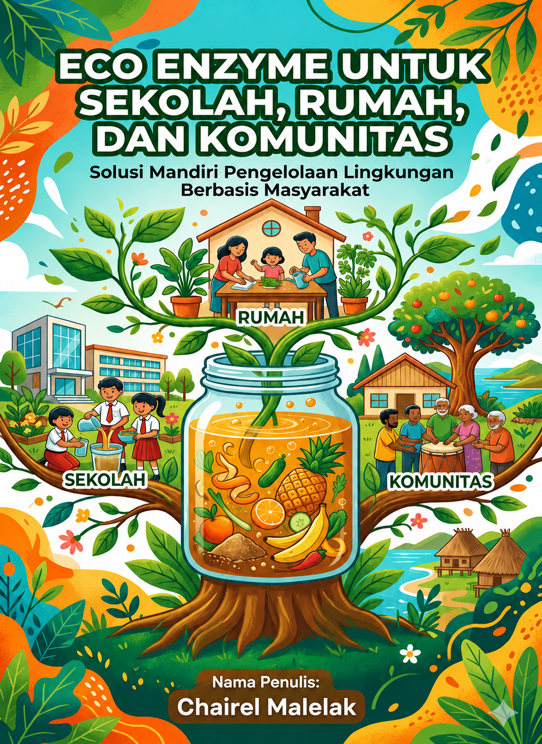 ECO ENZYME UNTUK SEKOLAH, RUMAH, DAN KOMUNITAS Solusi Mandiri Pengelolaan Lingkungan Berbasis Masyarakat