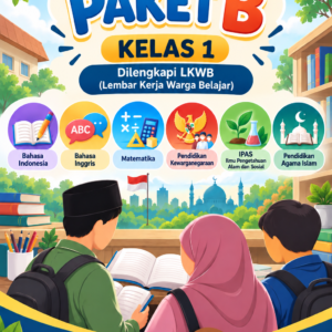 Buku Ajar Paket B Kelas 1  Dilengkapi LKWB (Lembar Kerja Warga Belajar)